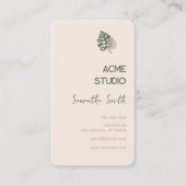 Modernes Minimalistisches Monstera Visitenkarte (Vorderseite)