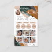 Modernes, minimalistisches Multi-Foto QR CODE Beig Visitenkarte (Vorderseite)