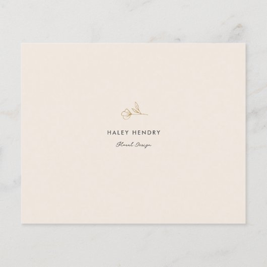 Modernes Minimalistisches Muster-Goldenes Event Flyer (Hinten)