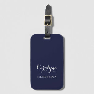 Modernes Minimalistisches Navy Blue Gepäckanhänger