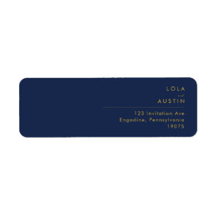 Modernes Minimalistisches Navy Blue Gold-Rückse