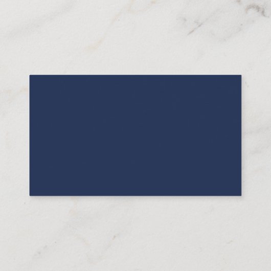 Modernes Minimalistisches Navy Blue | Gold Wedding Begleitkarte (Rückseite)
