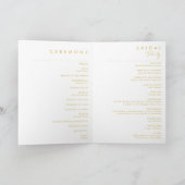 Modernes Minimalistisches Navy Blue | Goldgeklappt Programm (Innenseite)