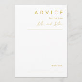 Modernes Minimalistisches Navy Blue | Goldhochzeit Hinweiskarte (Vorderseite)