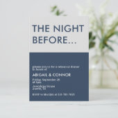 Modernes Minimalistisches Navy Blue Grau Probe Din Begleitkarte (Stehend Vorderseite)