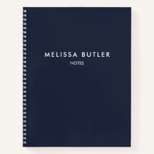 Modernes Minimalistisches Navy Blue Notebook Notizblock