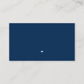 Modernes Minimalistisches, Navy Blue Script, Onlin Begleitkarte (Rückseite)