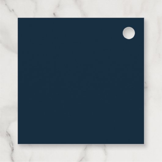Modernes Minimalistisches Navy Blue Vielen Dank Geschenkanhänger (Rückseite)