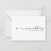 Modernes, Minimalistisches neues Adresshandgeschri Mitteilungskarte (Vorderseite)