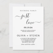 Modernes Minimalistisches Nichts Extravagant nur L Einladung (Vorderseite)