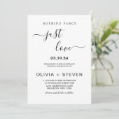 Modernes Minimalistisches Nichts Extravagant nur L Einladung (Stehend Vorderseite)