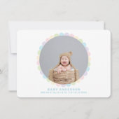 Modernes Minimalistisches Niedliches Blume Baby Bo Ankündigung (Vorderseite)