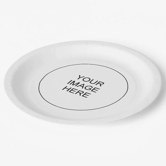 Modernes, Minimalistisches Niedliches, elegantes R Pappteller (Schrägansicht)