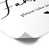 Modernes Minimalistisches Nummer-1-Fans-Hochzeitsz Poster (Ecke)