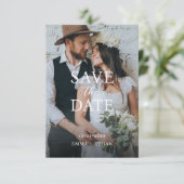 Modernes Minimalistisches Olive Grau Save The Date (Stehend Vorderseite)