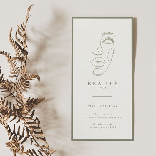 Modernes Minimalistisches Olive Lash & Brow Servic