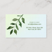 Modernes Minimalistisches Ombre Leather Beruflich Visitenkarte (Rückseite)