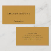 Modernes Minimalistisches Orange Visitenkarte (Vorne/Hinten)