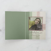 Modernes Minimalistisches Origami Weihnachtsbrötlc Karte (Innenseite)