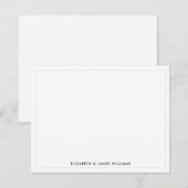 Modernes Minimalistisches Paar Mitteilungskarte (Vorne/Hinten)