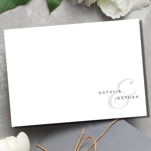 Modernes Minimalistisches Paar Mitteilungskarte