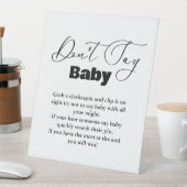 Modernes Minimalistisches Party-Zeichen "Don't say Sockelschild (In Situ)