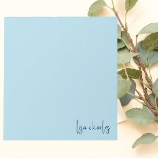 Modernes Minimalistisches Pastel & Navy Blue Elega Notizblock