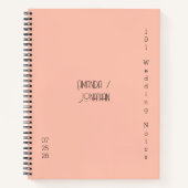 Modernes Minimalistisches Pastel Wedel Gästebuch Notizblock (Vorderseite)