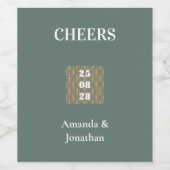 Modernes Minimalistisches Pastel Wedelweinlabel Weinetikett (Einzelnes Label)