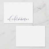 Modernes Minimalistisches Pastell-Lila-Monogramm Mitteilungskarte (Vorne/Hinten)