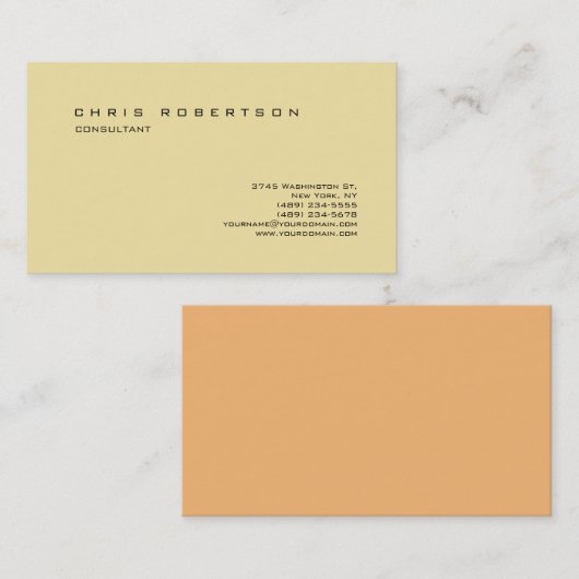 Modernes, minimalistisches Pastell niedlich schlic Visitenkarte (Vorne/Hinten)