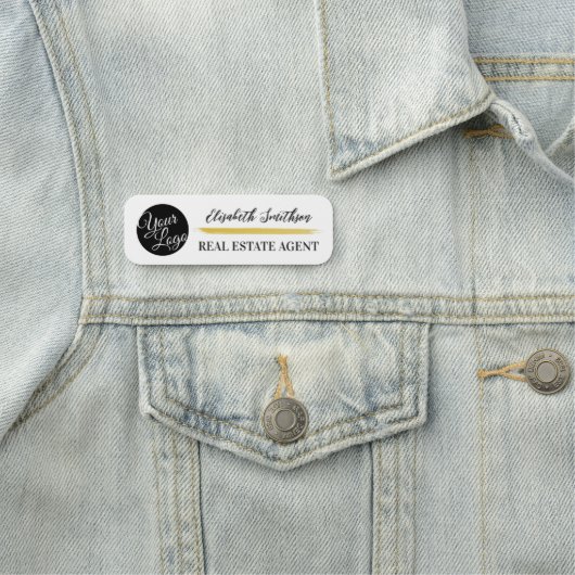 Modernes, minimalistisches Personalisiertes ID-Abz Namensschild (Beispiel)