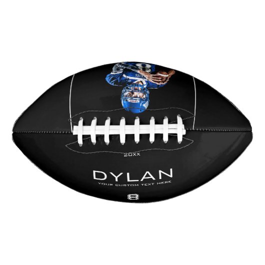 Modernes Minimalistisches Personalisiertes Keepake Football (Vorderseite)