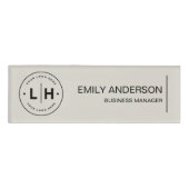 Modernes Minimalistisches Personalisiertes Logo Namenschild (Vorderseite)