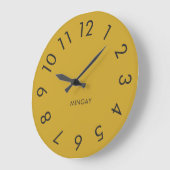 Modernes, Minimalistisches, Personalisiertes Mehlg Große Wanduhr (Winkel)