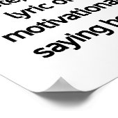 Modernes Minimalistisches Personalisiertes Zitat-P Poster (Ecke)