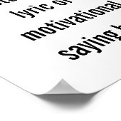 Modernes Minimalistisches Personalisiertes Zitat-P Poster (Ecke)