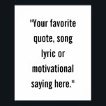 Modernes Minimalistisches Personalisiertes Zitat-P Poster<br><div class="desc">Entwerfen Sie Ihre eigene, maßgeschneiderte Poster-Wandkunst mit Ihrem Lieblings-Sprichwort, Liedtext oder personalisiertem Text in moderner minimalistischer Typografie.</div>