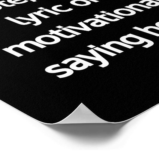 Modernes Minimalistisches Personalisiertes Zitat-P Poster (Ecke)