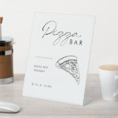 Modernes Minimalistisches Pizza-Bar Wedding-Zeiche Sockelschild (In SItu)