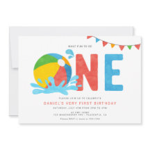 Modernes Minimalistisches Pool Party zum ersten Ge