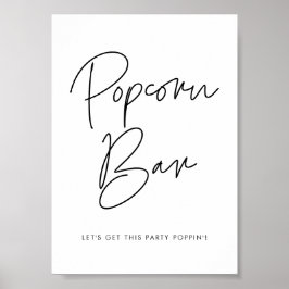 Modernes Minimalistisches Popcorn-Bar Poster