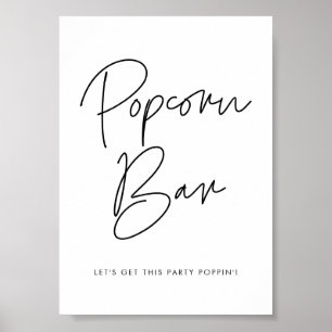 Modernes Minimalistisches Popcorn-Bar Poster