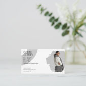 Modernes Minimalistisches Portrait Fotograf-Foto Visitenkarte (Stehend Vorderseite)