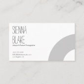 Modernes Minimalistisches Portrait Fotograf-Foto Visitenkarte (Rückseite)