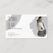 Modernes Minimalistisches Portrait Fotograf-Foto Visitenkarte (Vorderseite)