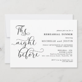 Modernes Minimalistisches Probe-Dinner Invita Einladung