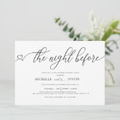 Modernes Minimalistisches Probe-Dinner Invita Einladung (Stehend Vorderseite)