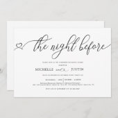 Modernes Minimalistisches Probe-Dinner Invita Einladung (Vorne/Hinten)