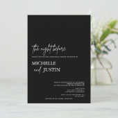 Modernes Minimalistisches Probe-Dinner Invita Einladung (Stehend Vorderseite)